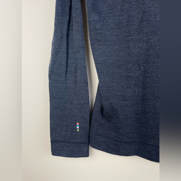 Smartwool Women's Classic Thermal Merino Base Layer 1/4 Zip Heathered Charcoal - Picture 6 of 6
